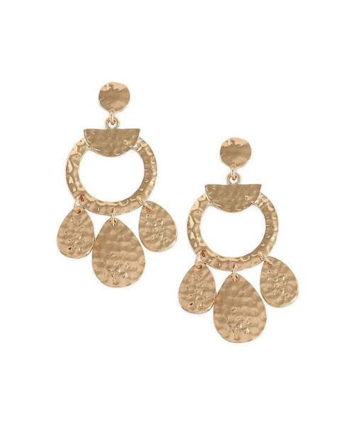 Women's Dented Drop Earrings