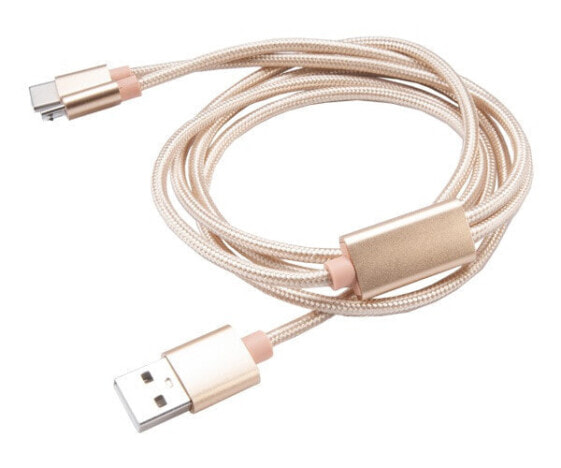 Akasa AK-CBUB42-12GL - 1.2 m - USB A - USB C/Micro-USB B - USB 2.0 - 480 Mbit/s - Gold