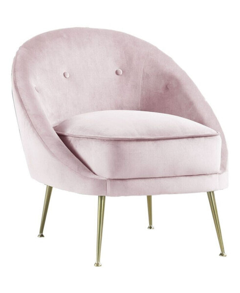 Olivia Velour with Legs Accent Chair