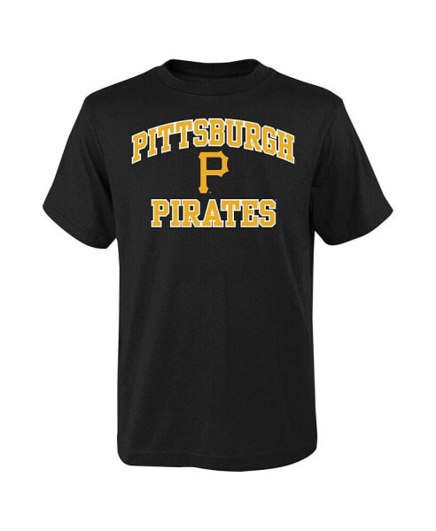 Big Boys Black Pittsburgh Pirates Heart and Soul T-shirt