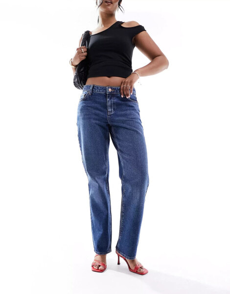 New Look baggy straight leg jean in blue