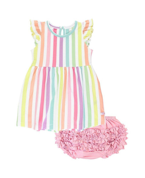 Little Girls Smocked Flutter Strap Dress