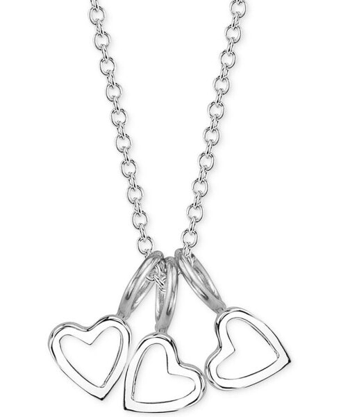 Sarah Chloe triple Heart Charms Pendant Necklace, 18"