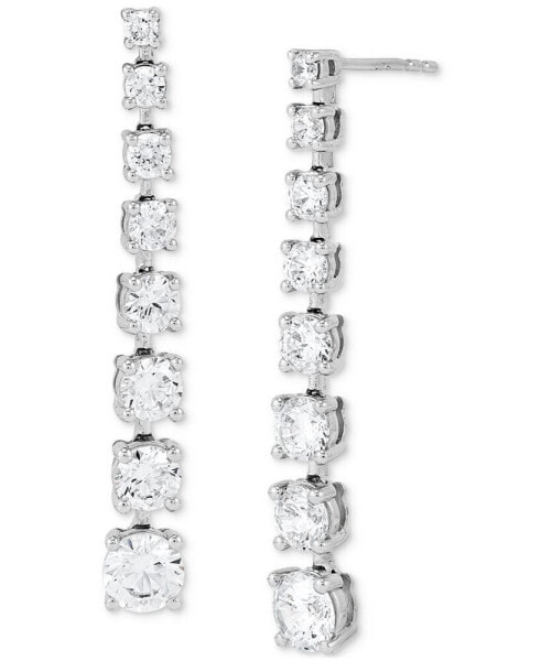 Lab Grown Diamond Graduated Linear Drop Earrings (2-1/2 ct. t.w.) in 14k White Gold