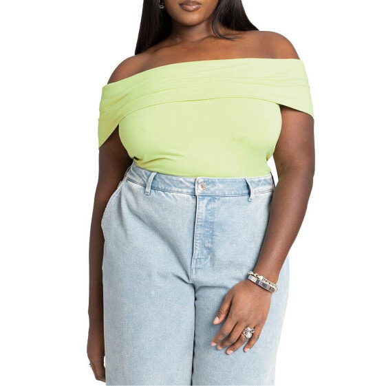 Plus Size Off The Shoulder Fitted Top