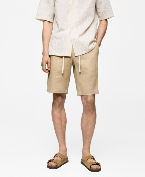 Men's Drawstring Detail Bermuda Shorts