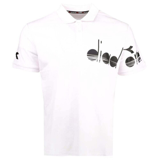 Diadora Coach Tennis Short Sleeve Polo Shirt Mens White Casual 178100-20002