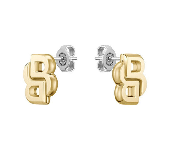 Fashion gold-plated earrings Double B 1580562