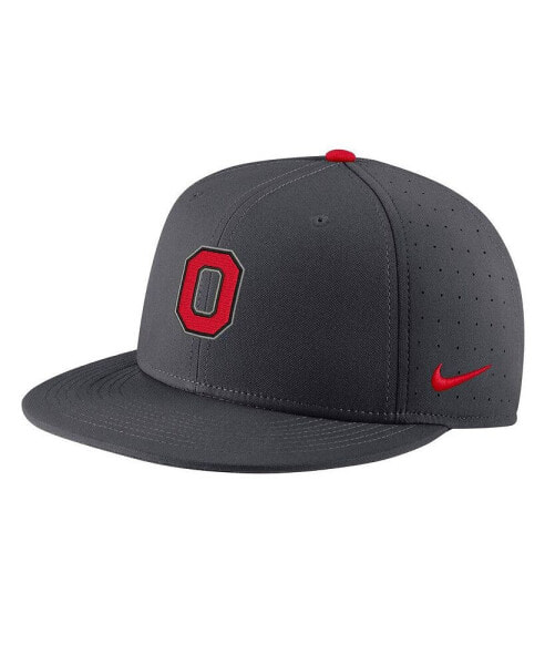 Men's Gray Ohio State Buckeyes Aero True Baseball Performance Fitted Hat