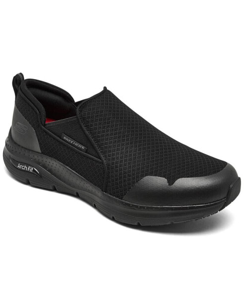 Men's Work: Arch Fit Slip Resistant Slip-On Work Sneakers from Finish Line