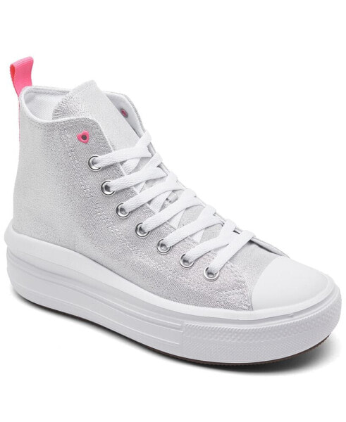 Big Girls Chuck Taylor All Star Move Sparkle Platform High Top Casual Sneakers from Finish Line