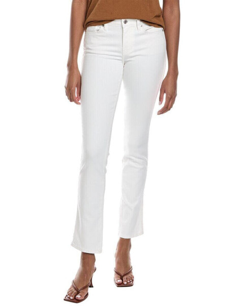 7 For All Mankind Kimmie White Form Fitted Straight Leg Jean Women's