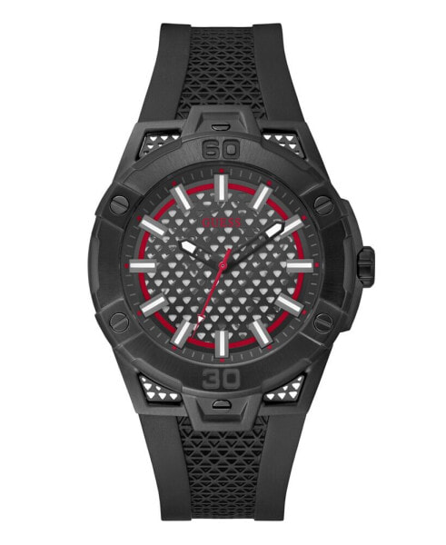 Часы Guess Analog Silicone Black 45mm