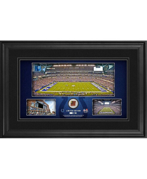 Indianapollis Colts Framed 10" x 18" Stadium Panoramic Collage with Game-Used Football - Limited Edition of 500