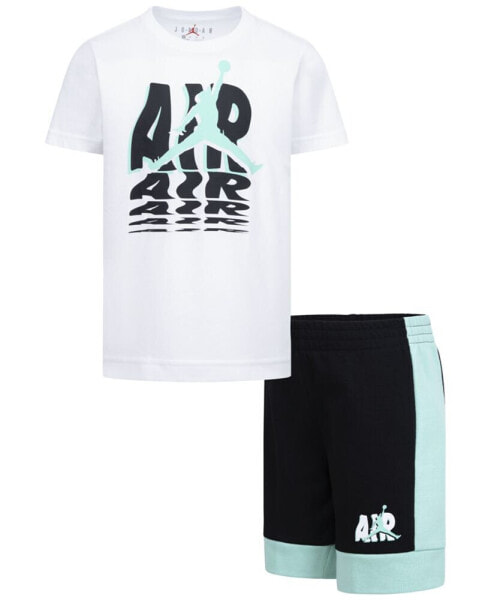 Little Boys Galaxy Graphic T-Shirt & French Terry Shorts, 2 Piece Set