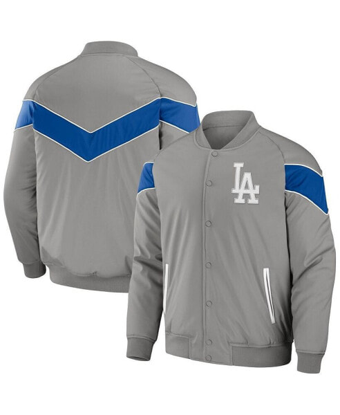 Куртка мужская Fanatics коллекция Darius Rucker by Gray Los Angeles Dodgers Baseball Raglan Full-Snap - черно-серая