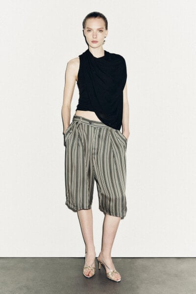 LONG STRIPED BERMUDA SHORTS - LIMITED EDITION