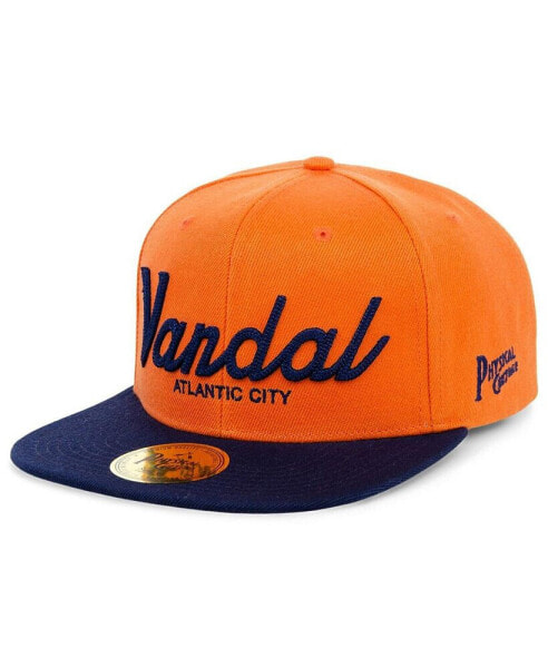 Men's Orange Vandal Athletic Club Black Fives Snapback Adjustable Hat