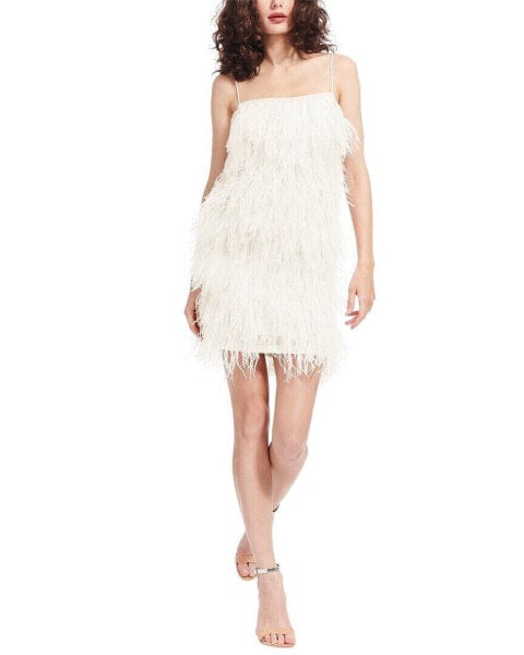 Emily Shalant Bra-Friendly Feather Mini Dress Women's