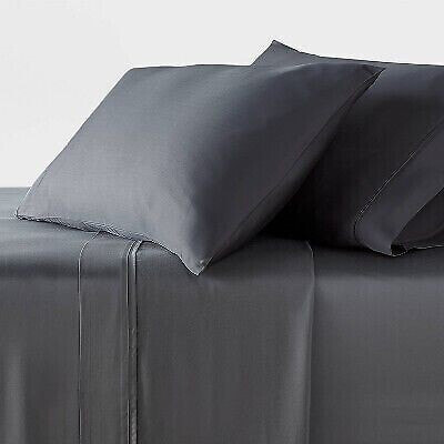 Full 320 Thread Count Cool TENCEL Lyocell Sheet Set Gray - Threshold