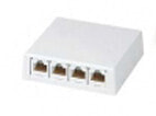 Panduit 4-port Outlet Without Moduls - White