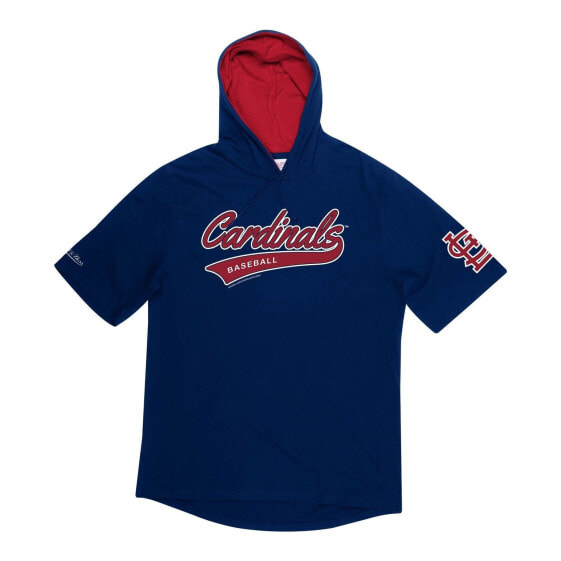 Mens Mitchell & Ness MLB Short Sleeve Hoody St. Louis Cardinals