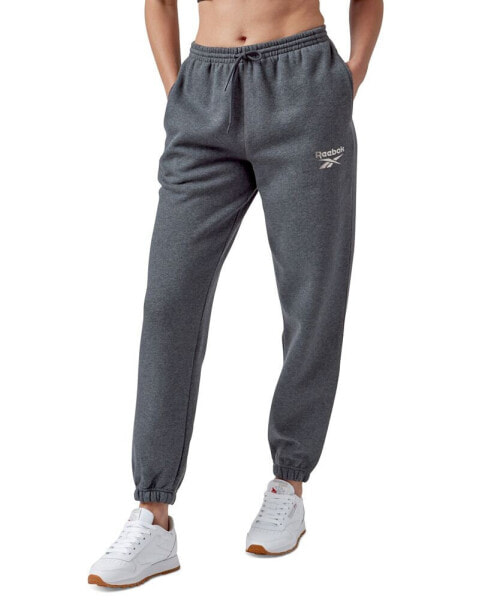 Брюки спортивные Reebok Женские брюки-джоггеры с фольгированным логотипом, Мода на MACY'S