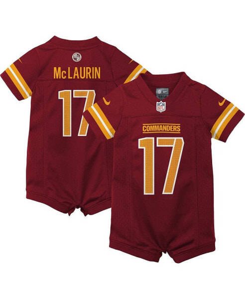 Newborn and Infant Boys and Girls Terry McLaurin Burgundy Washington Commanders Game Romper Jersey