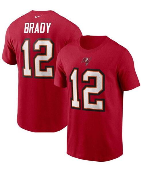 Men's Tom Brady Red Tampa Bay Buccaneers Name Number T-shirt