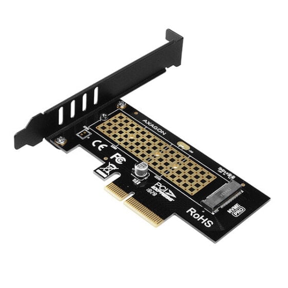 AXAGON PCEM2-N - PCIe - M.2 - PCI 3.0 - Black - Gold - China - CE
