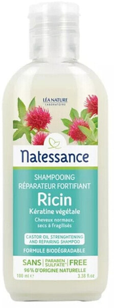 Haarshampoo mit Rizinusöl und pflanzlichem Keratin - Natessance 100 ml