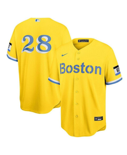 Men's J.D. Martinez Gold Boston Red Sox City Connect Replica Player Jersey