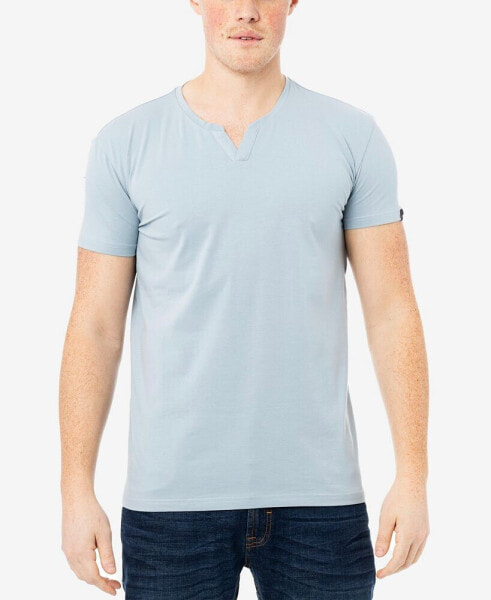 Men's Basic Notch Neck Short Sleeve T-shirt