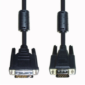 E&P DVI 4/5 - 5 m - VGA (D-Sub) - DVI - Male - Male - Black