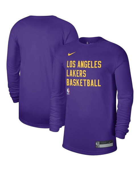 Men's and Women's Purple Los Angeles Lakers 2023/24 Legend On-Court Practice Long Sleeve T-shirt