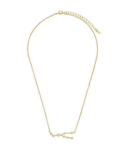 Sterling Forever women's When Stars Align Constellation Necklace in 14k Gold Plate