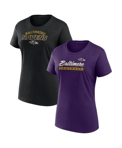 Women's Baltimore Ravens Risk T-Shirt Combo Pack