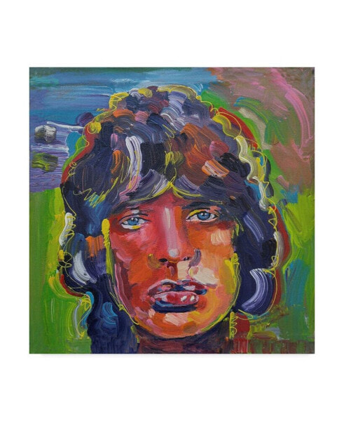 Howie Green 'Mick Jagger Portrait' Canvas Art - 24" x 24"