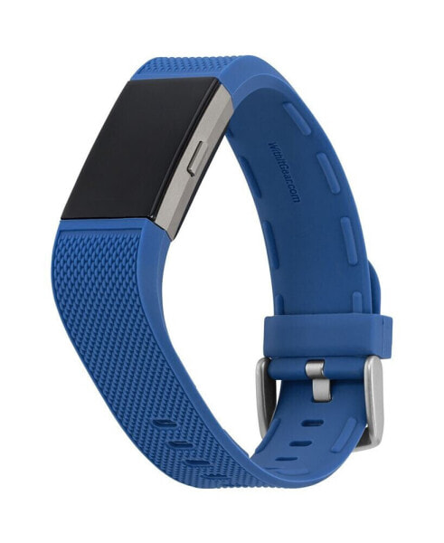 Blue Premium Woven Silicone Band Compatible with the Fitbit Charge 2