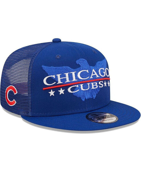 Men's Royal Chicago Cubs Patriot Trucker 9FIFTY Snapback Hat