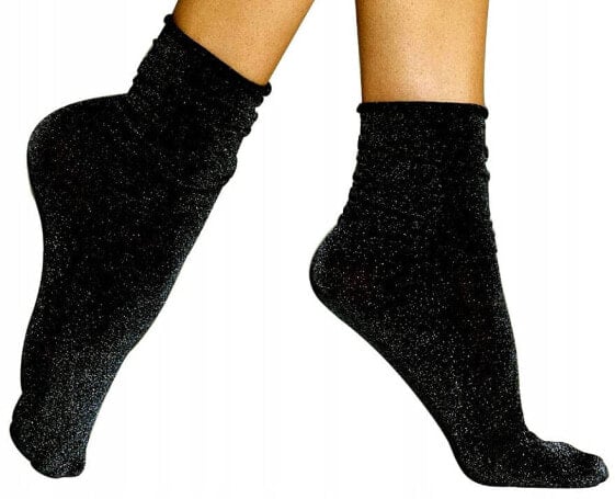 Socken für Frauen Flavia nero / oro lurex