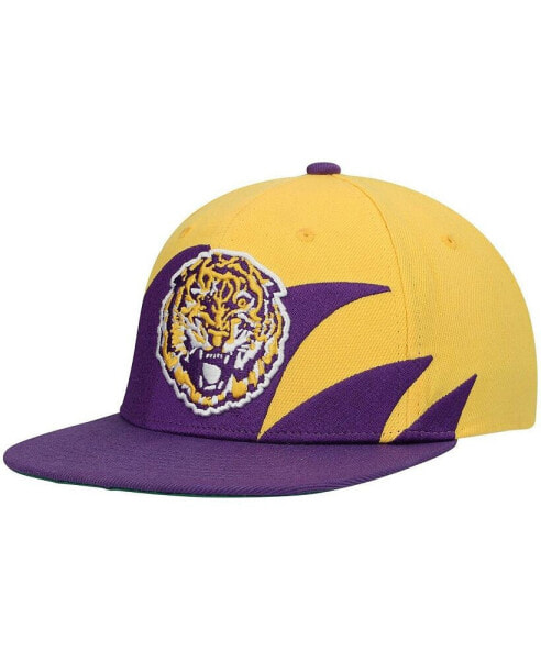 Men's Purple, Gold Lsu Tigers Sharktooth Snapback Hat