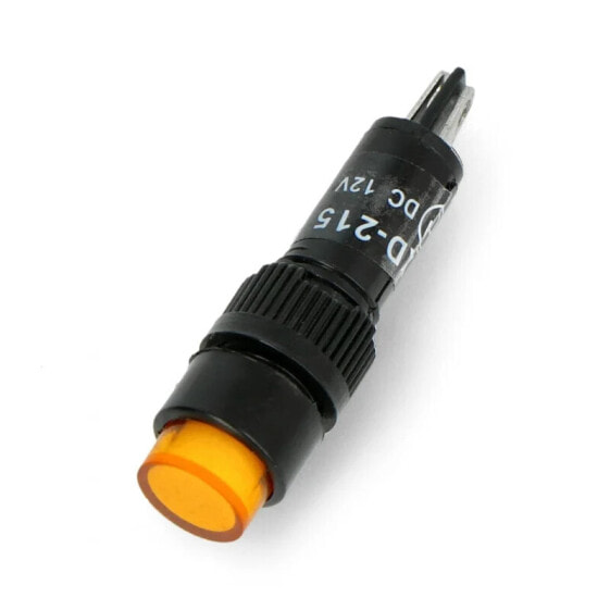 LED indicator 12V DC - 8mm - yellow