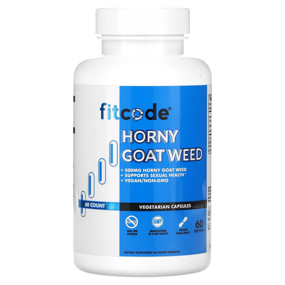 "БАД для мужского здоровья Horny Goat Weed, 500 мг, 60 вегетарианских капсул FITCODE"