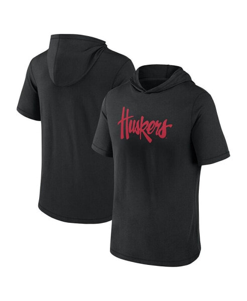 Men's Black Nebraska Huskers Primary Logo Hoodie T-shirt