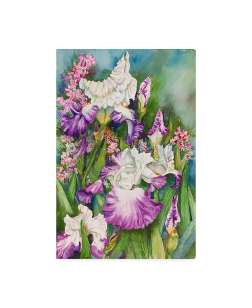 Joanne Porter 'Iris Garden' Canvas Art - 24" x 16" x 2"