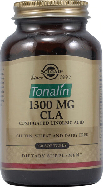 Solgar Tonalin CLA Конъюгированная линолевая кислота 1300 мг 60 гелевых капсулы
