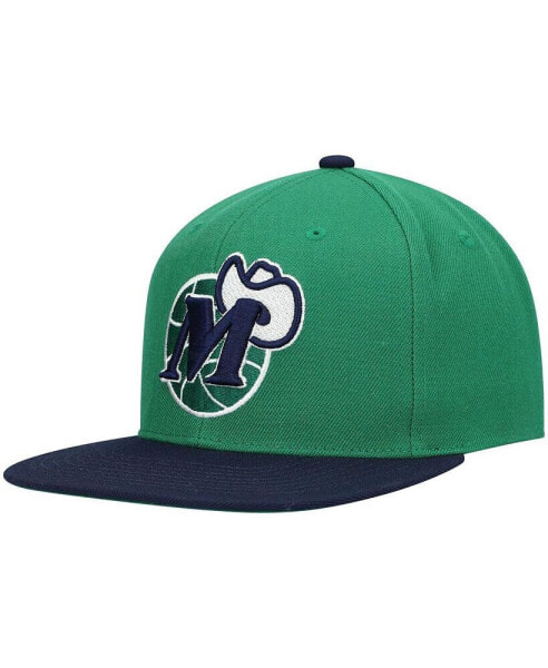 Головной убор Mitchell&Ness кепка Hardwood Classics Team Two-Tone 2.0 Dallas Mavericks зеленый/синий