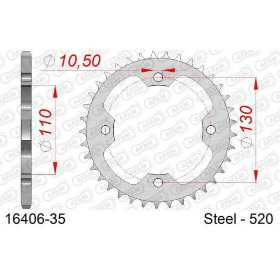 AFAM 16406 Rear Sprocket