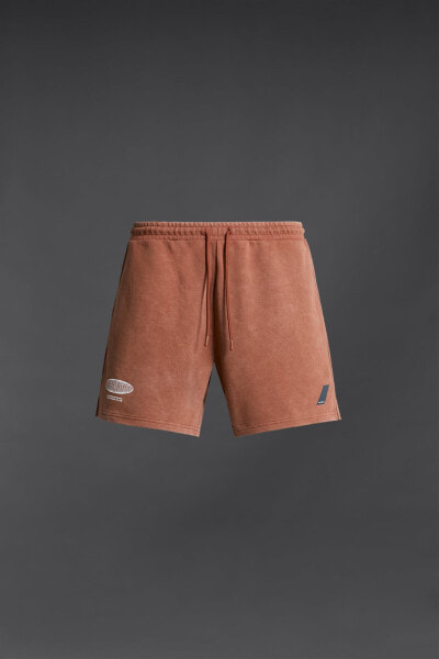 Faded jogging bermuda shorts